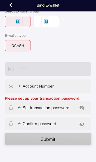 Step 2: Provide the correct GCash account number. 