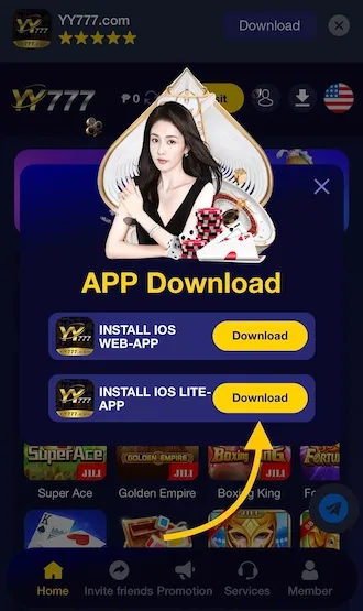 Download the YY777 Casino App for Mobile